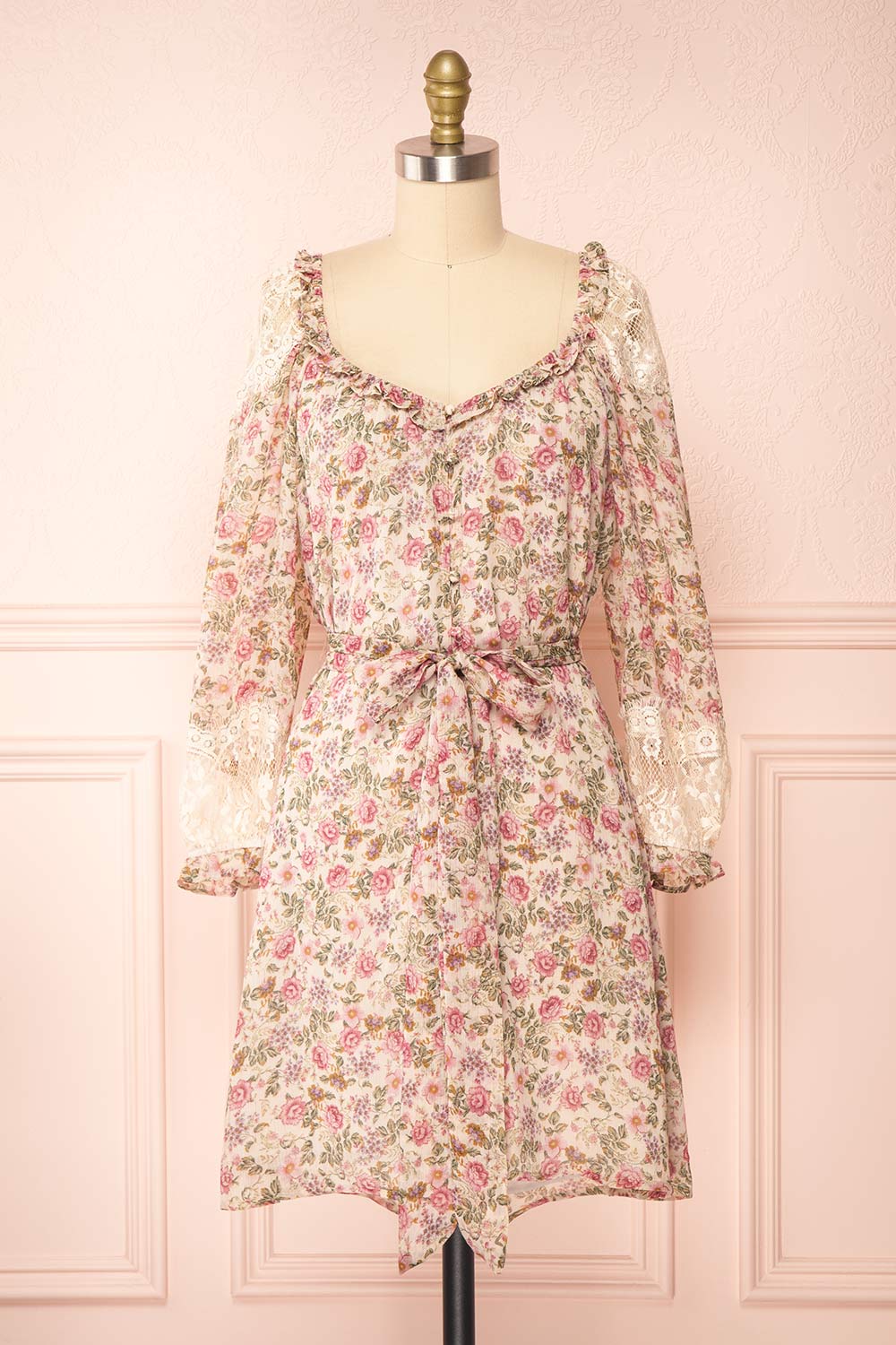Jolia Short Floral Button-Up Dress | Boutique 1861 front view