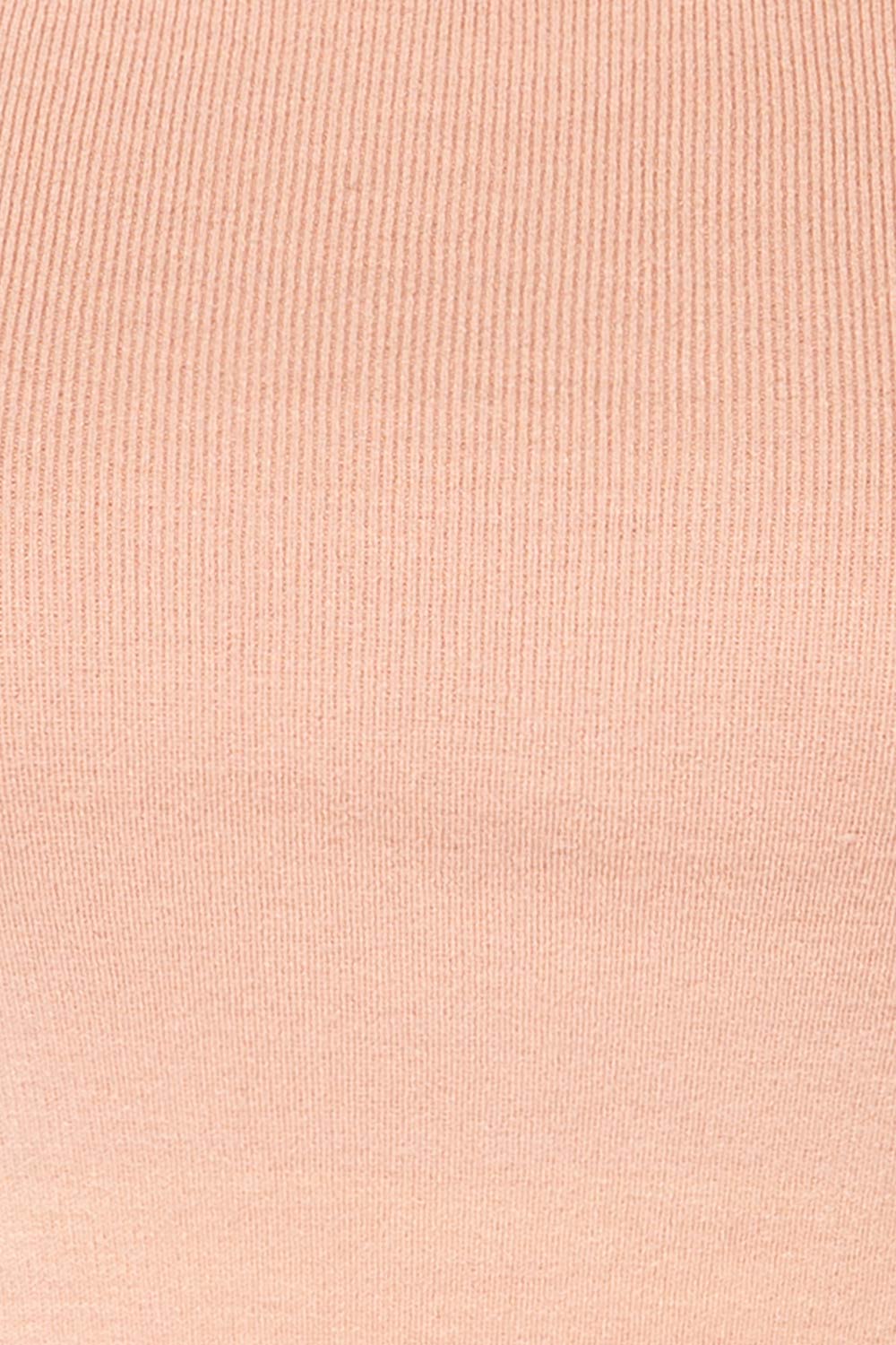 Jorden Pink Long Sleeve Crossed Back Top | La Petite Garçonne fabric 