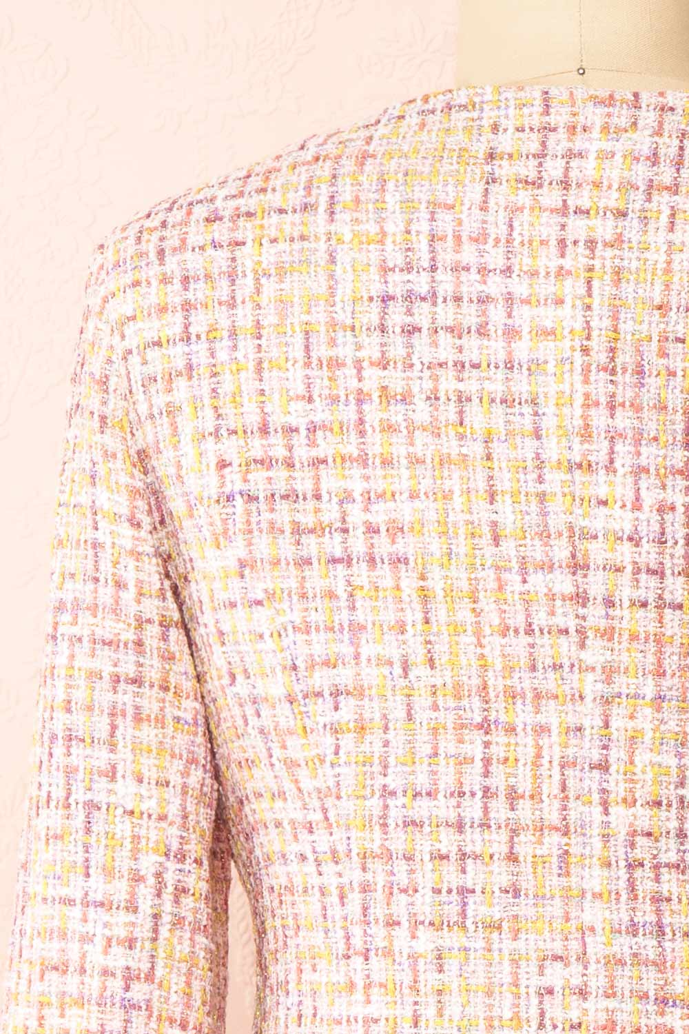 Jorja Cropped Tweed Blazer | Boutique 1861 back close-up