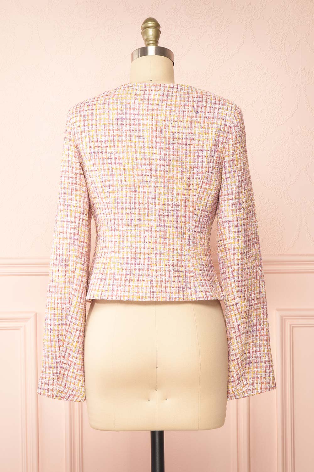 Jorja Cropped Tweed Blazer | Boutique 1861 back view
