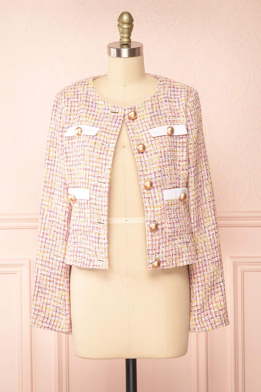 Jorja Cropped Tweed Blazer | Boutique 1861 open view