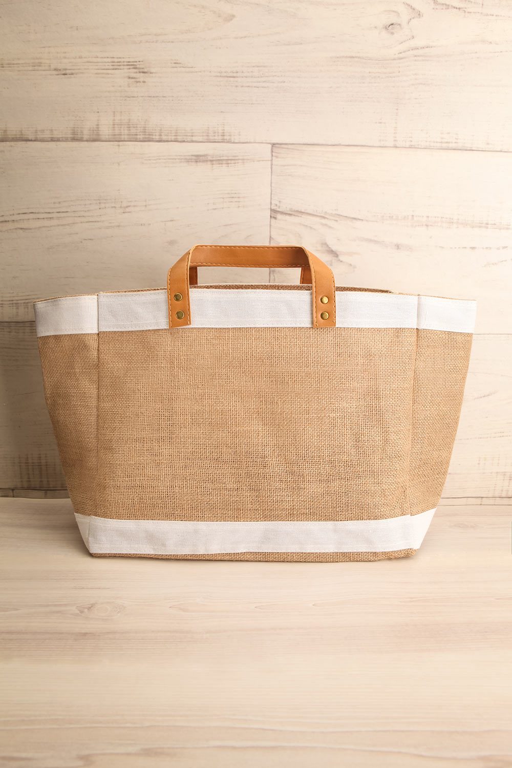 Jota Large Jute & Canvas Tote Bag | La Petite Garçonne 1