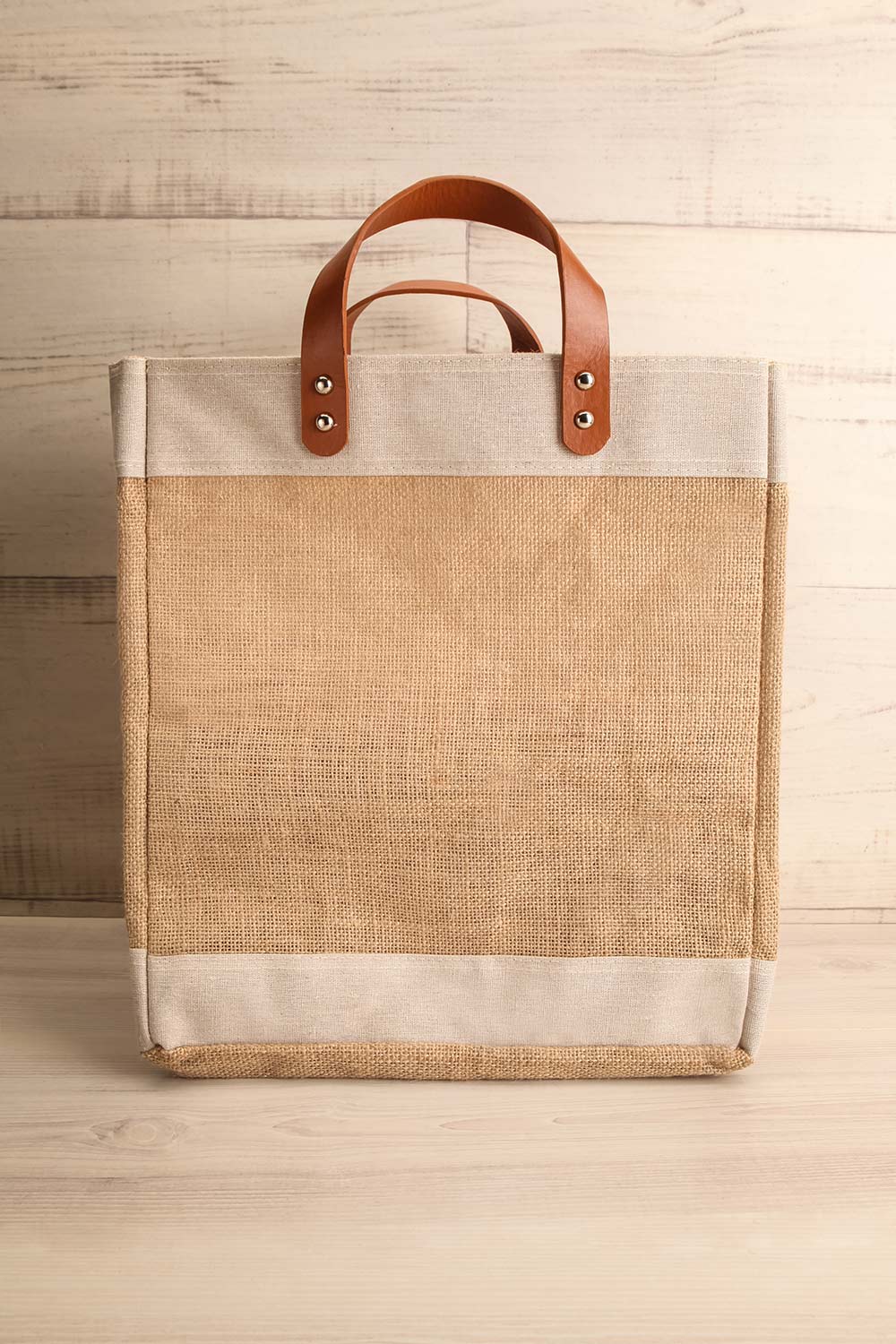 Jota Longue Tall Jute & Canvas Tote Bag | La Petite Garçonne 1