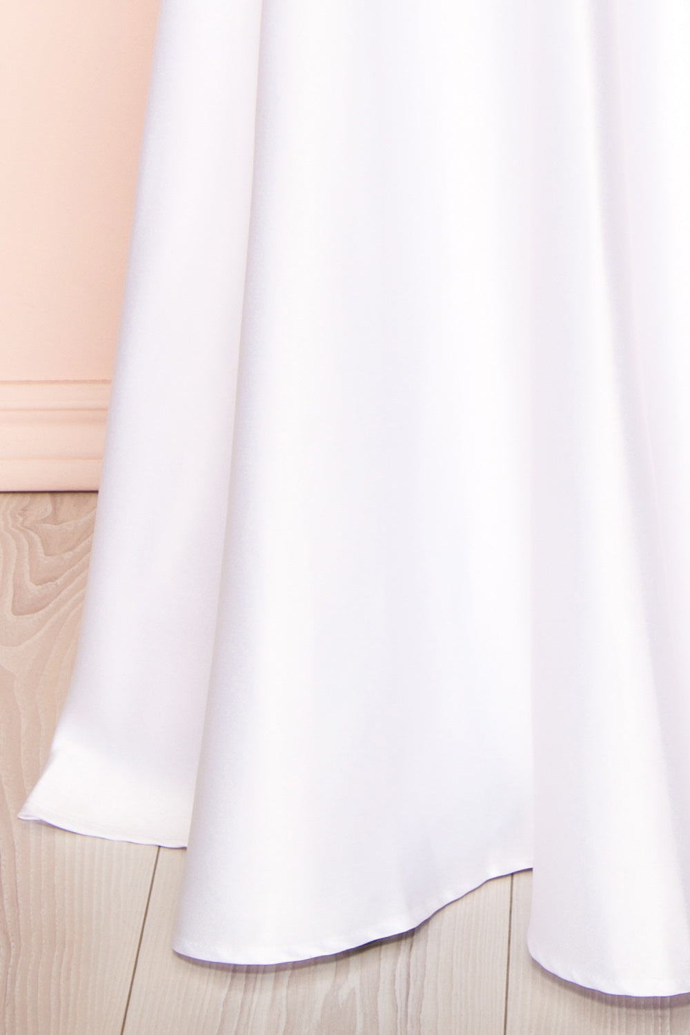 Julia Ivory Satin Maxi Dress | Boutique 1861 details