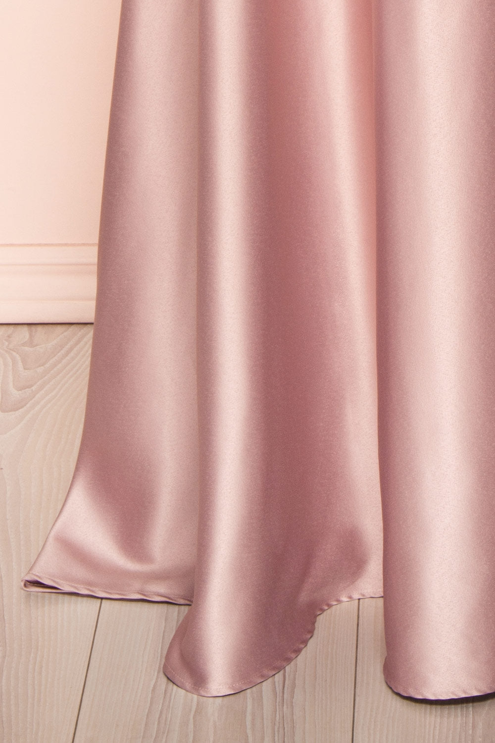 Julia Mauve Satin Maxi Dress | Boutique 1861details