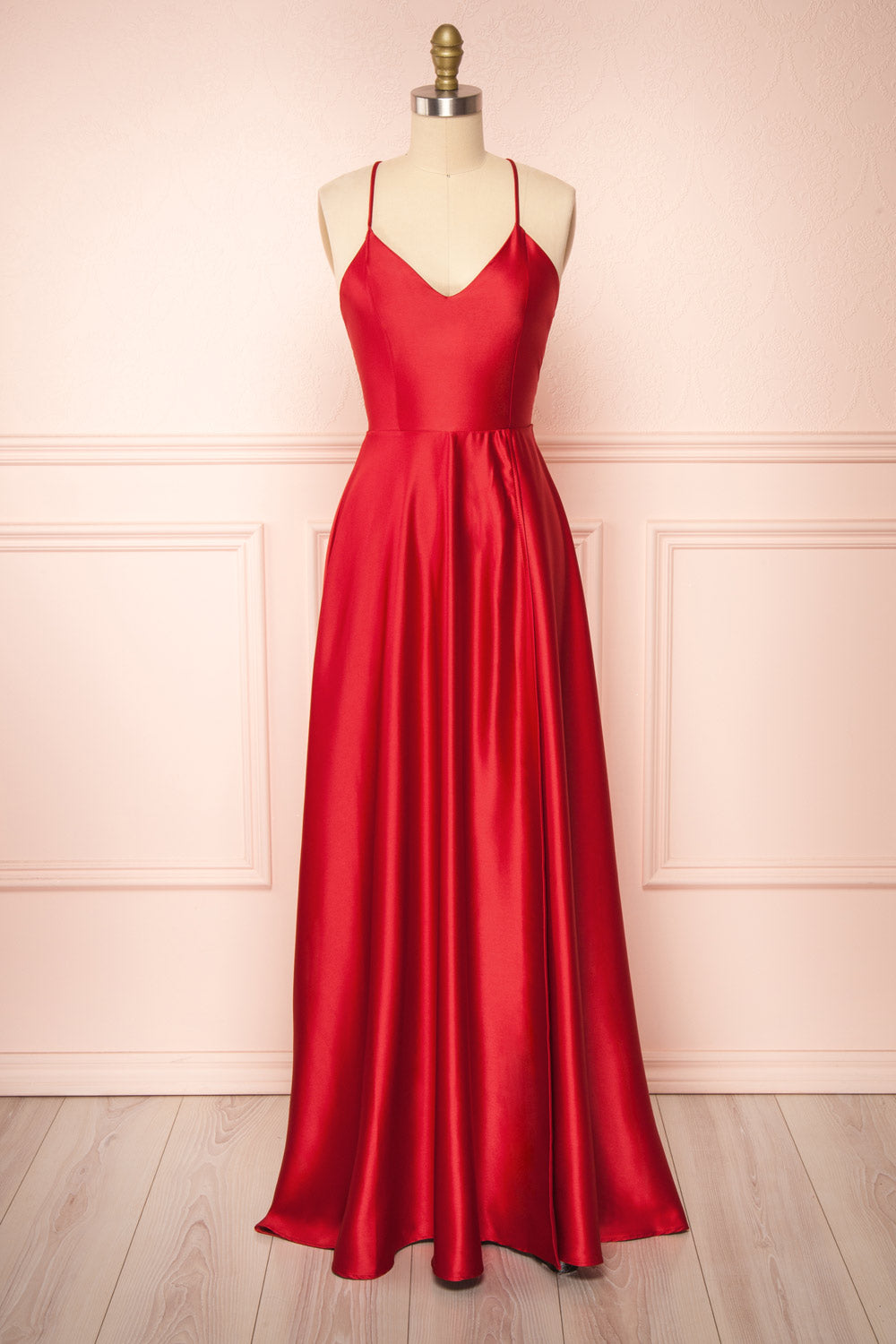 Vêtements Robe En Satin Rouge Longue ROBE LONGUE EN SATIN DOS NU