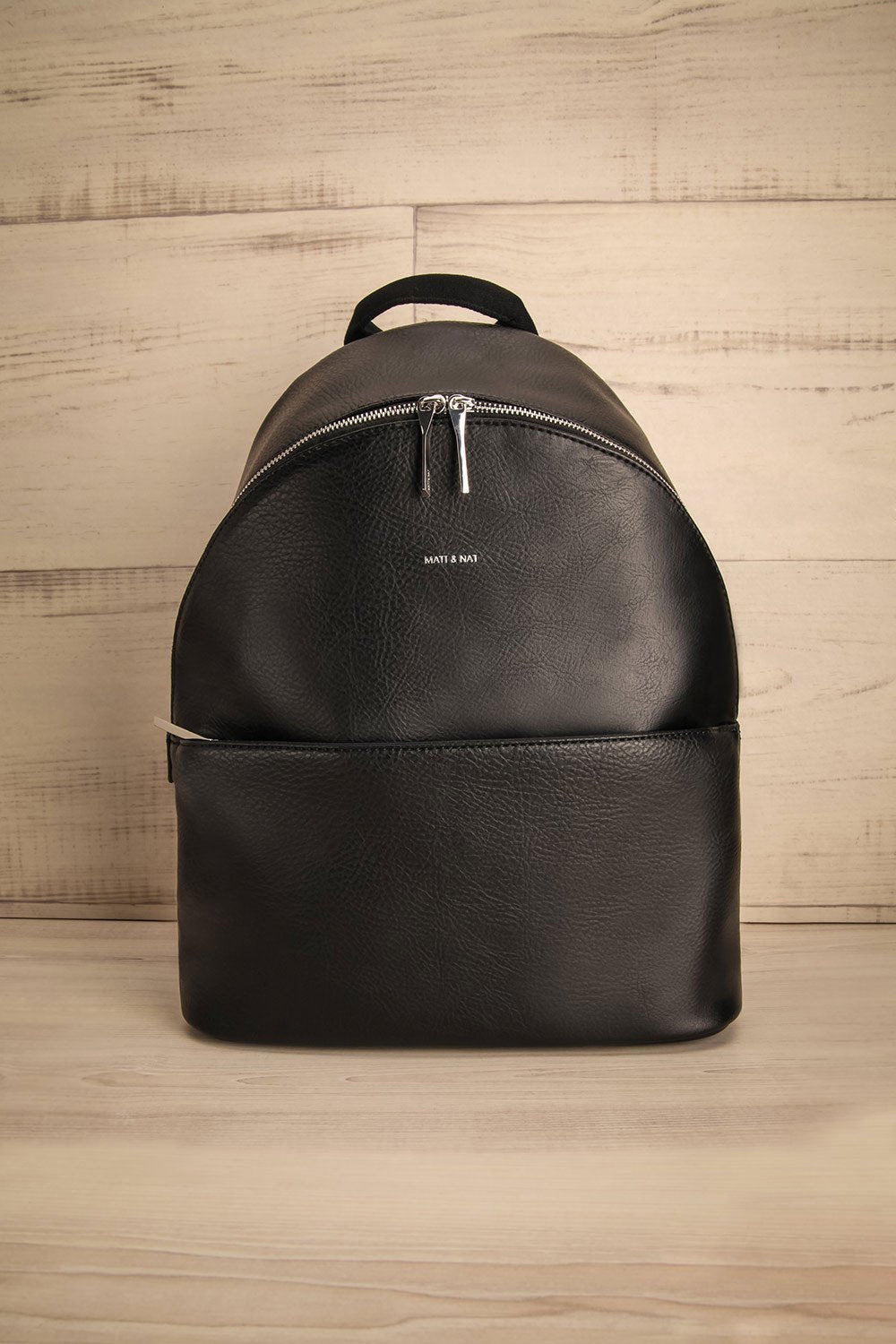 July Night Black Vegan Leather Backpack | La petite garçonne