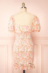 Justine Short Floral Fitted Dress | Boutique 1861  back view