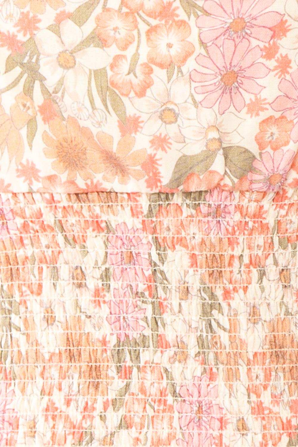 Justine Short Floral Fitted Dress | Boutique 1861 fabric