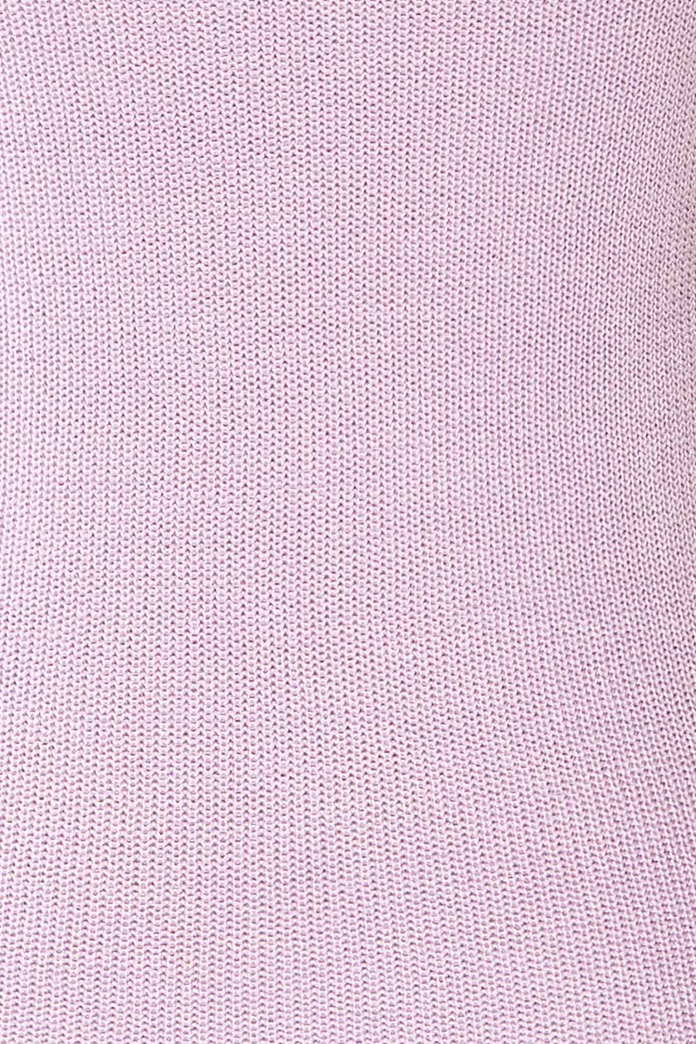 Juva Lilac V-Neck Knit Tank Top | La petite garçonne fabric