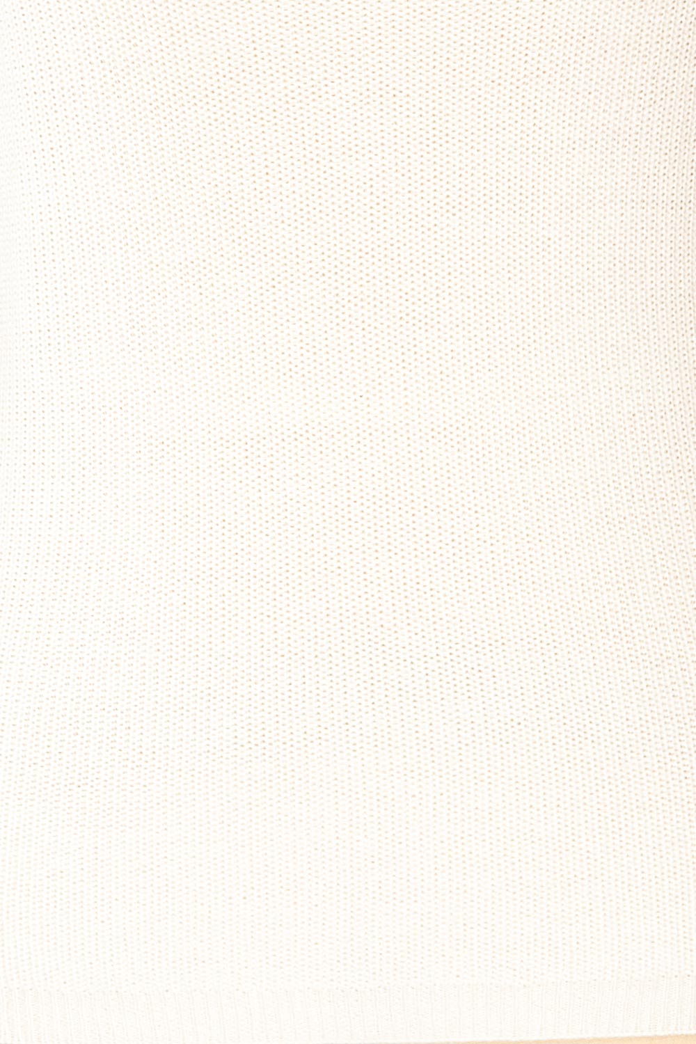 Juva White V-Neck Knit Tank Top | La petite garçonne fabric