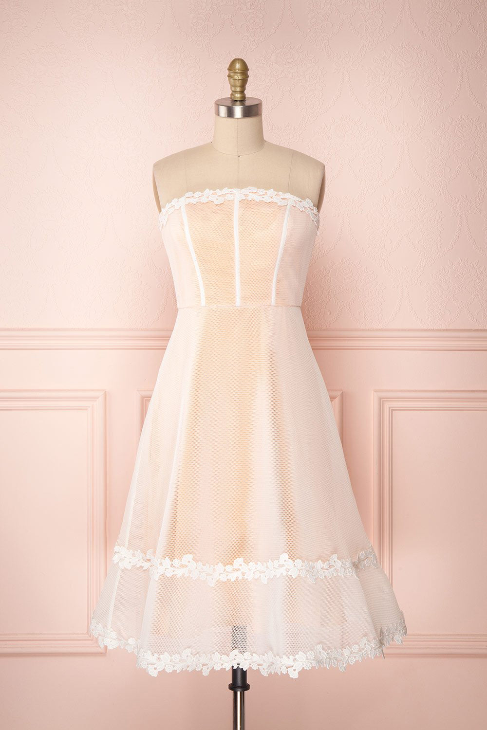 Kaely Mist | Peach Bustier Dress