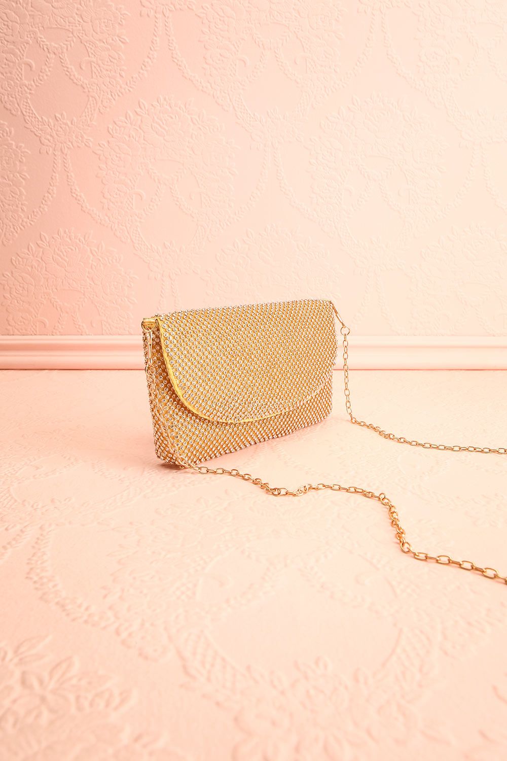 Kahaluu Gold Crystal Clutch | Sac à Main | Boutique 1861 side view