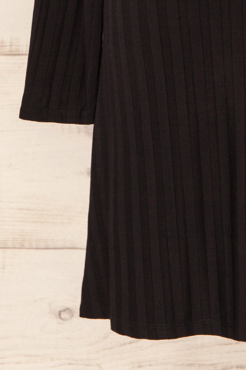 Kalani Black Fitted Mock Neck Dress | La petite garçonne bottom