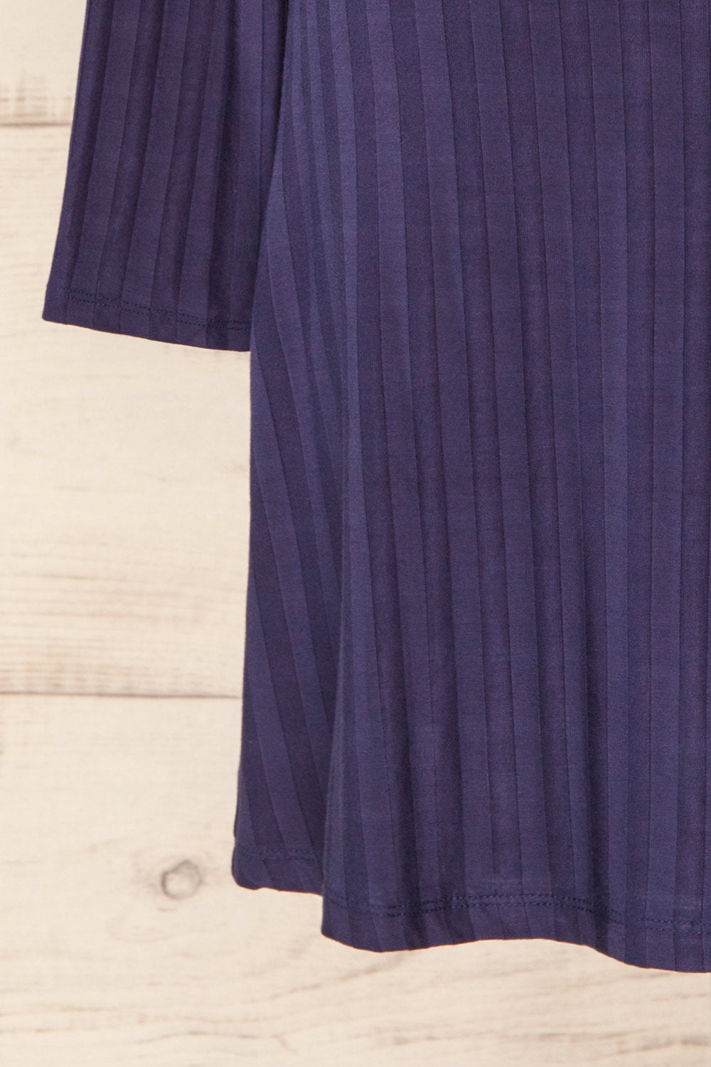 Kalani Navy Fitted Mock Neck Dress | La petite garçonne bottom