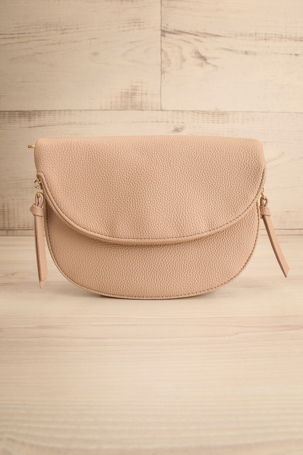 Kalel Beige Sac Pochette à Bandoulière | La Petite Garçonne front view