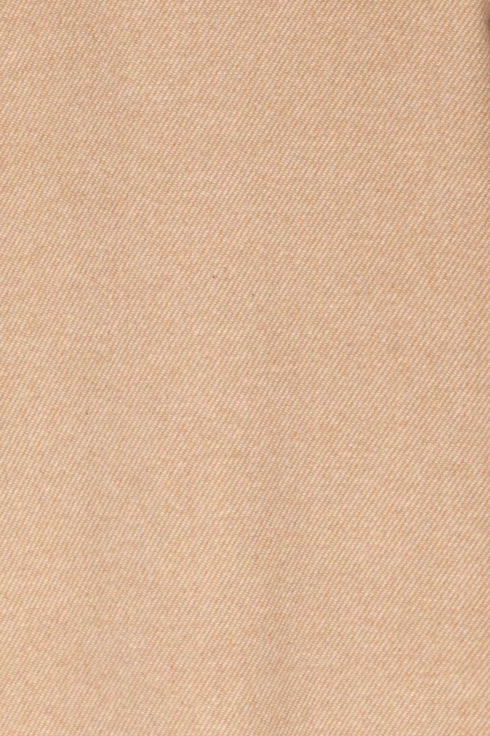 Kallithea Long Beige Loose Wool-Blend Coat texture detail | La Petite Garçonne