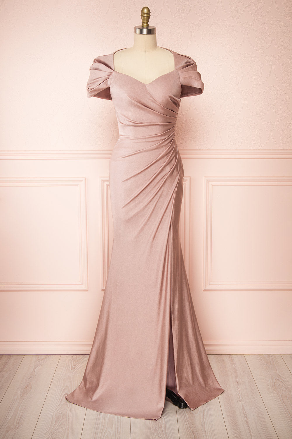 Karelle Mauve Mermaid Maxi Dress w/ Bolero | Boudoir 1861 front view