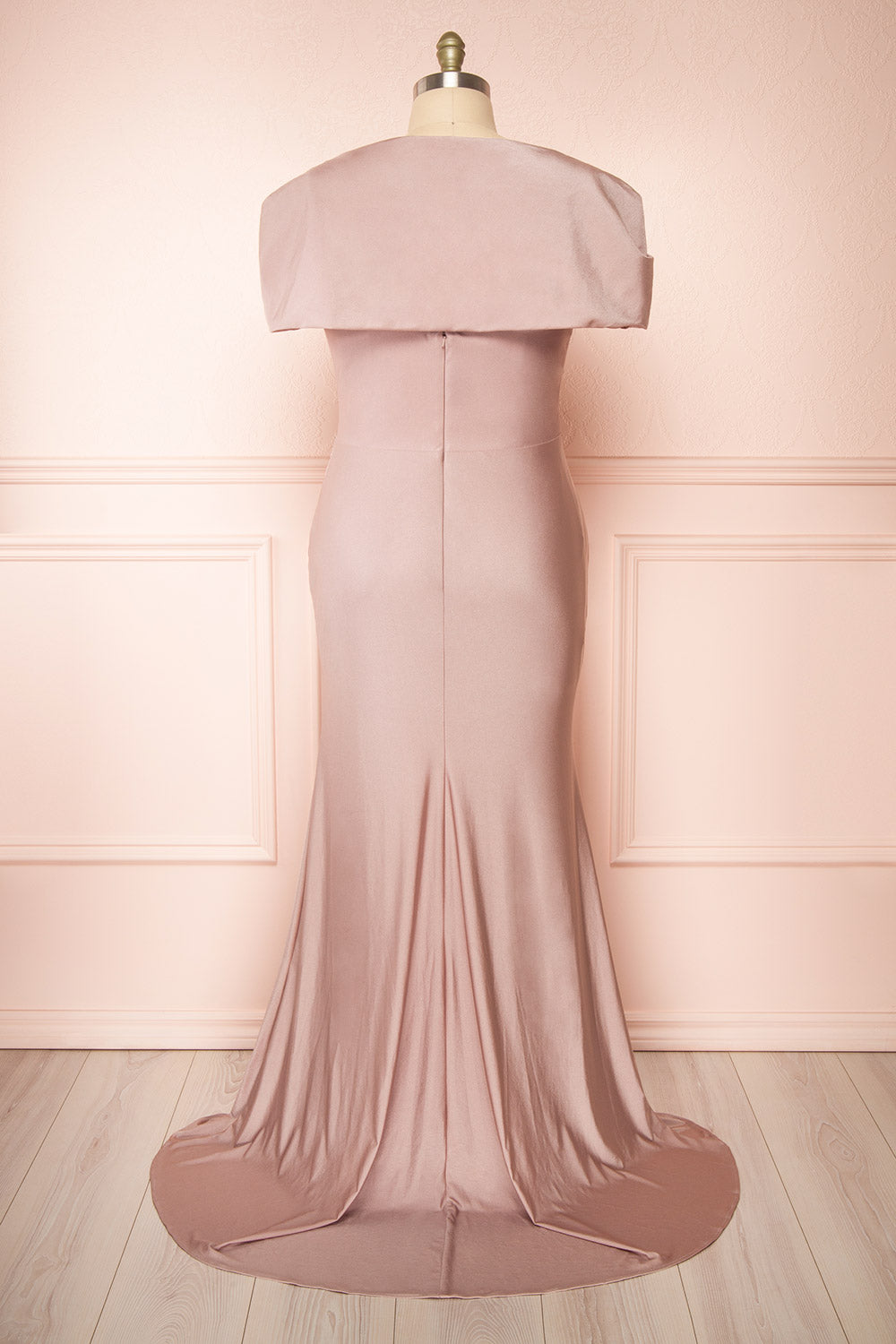 Karelle Mauve Mermaid Maxi Dress w/ Bolero | Boudoir 1861 back plus size