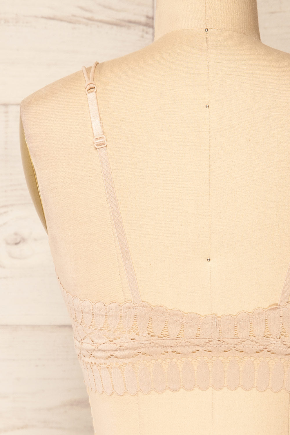 Karlik Beige Lace Bralette | La petite garçonne back close-up