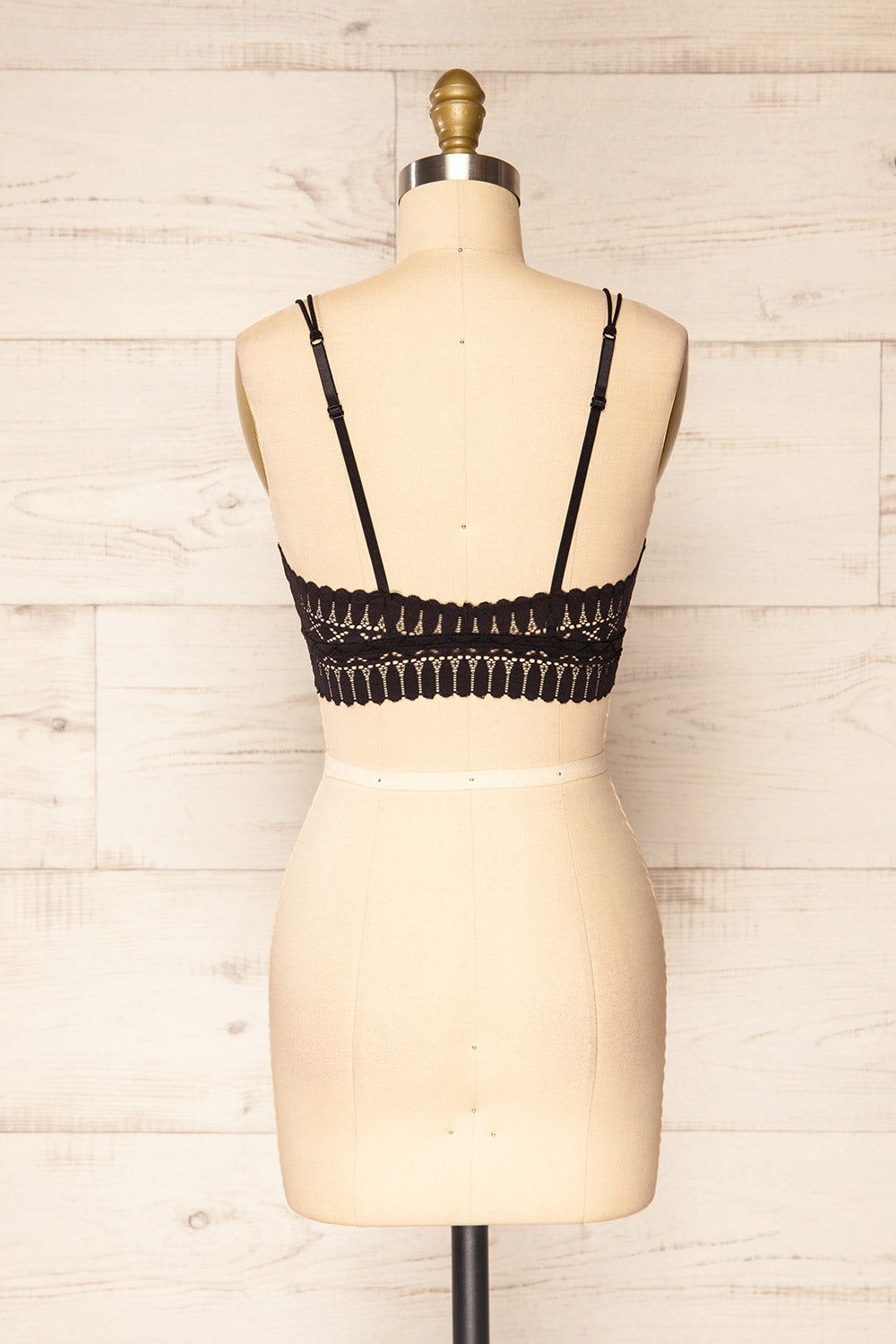 Karlik Black Lace Bralette | La petite garçonne back view