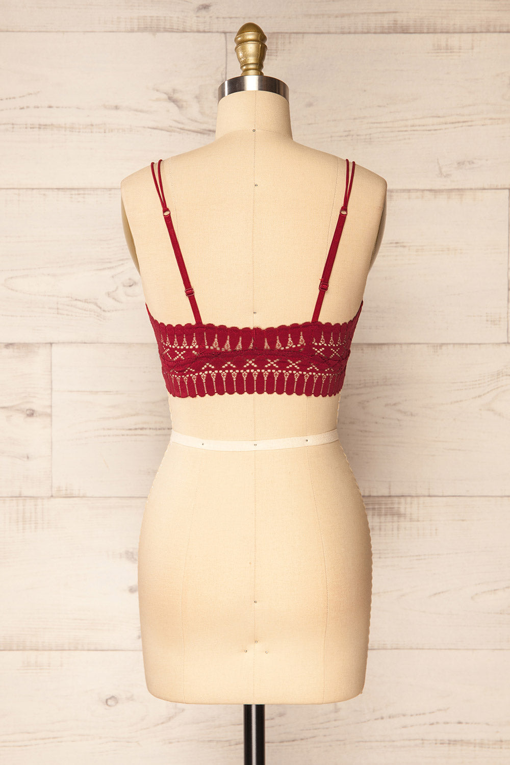 Karlik Burgundy Lace Bralette | La petite garçonne back view