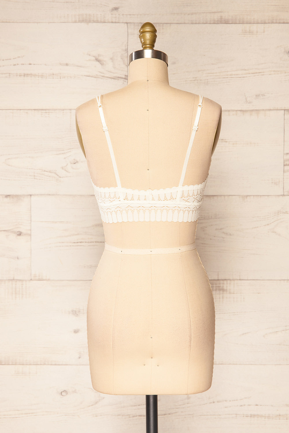 Karlik Ivory Lace Bralette | La petite garçonne back view