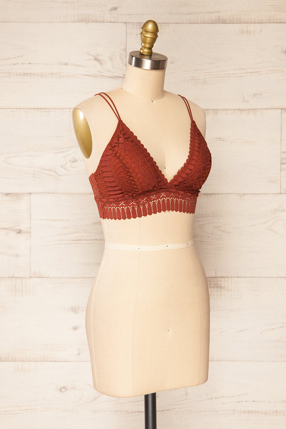 Karlik Orange Lace Bralette | La petite garçonne side view