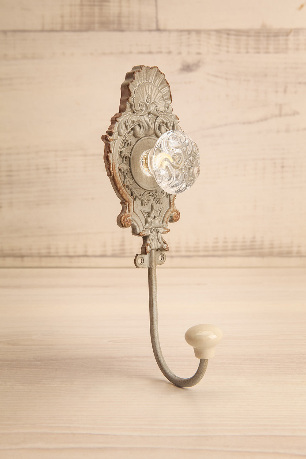 Karol Grey Wall Hook w/ Knob | Maison Garçonne