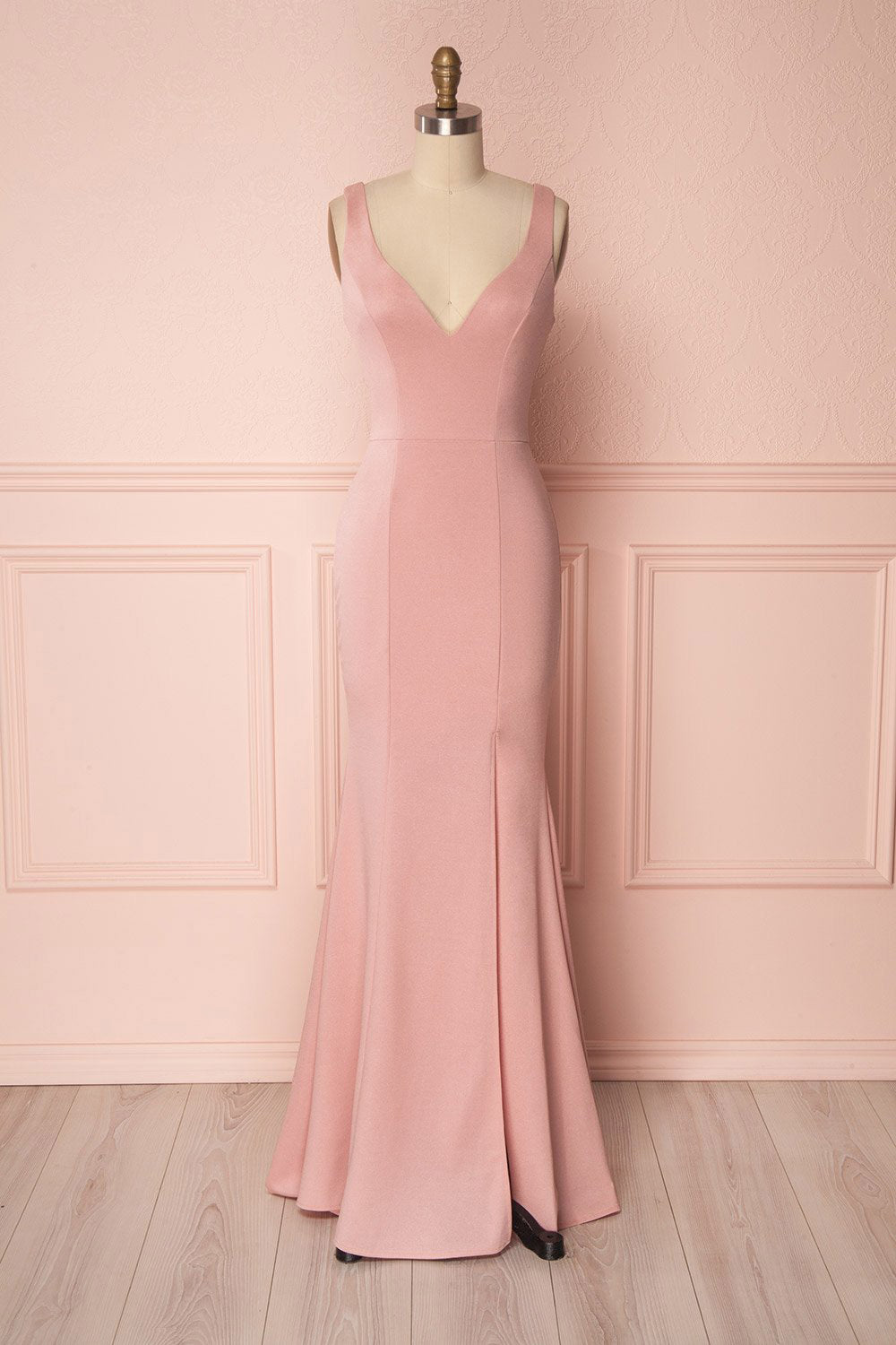 Katako Pink Shimmering Mermaid Gown front view | Boudoir 1861