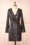 Kathline Sequin Wrap Style Dress | Boutique 1861 front view