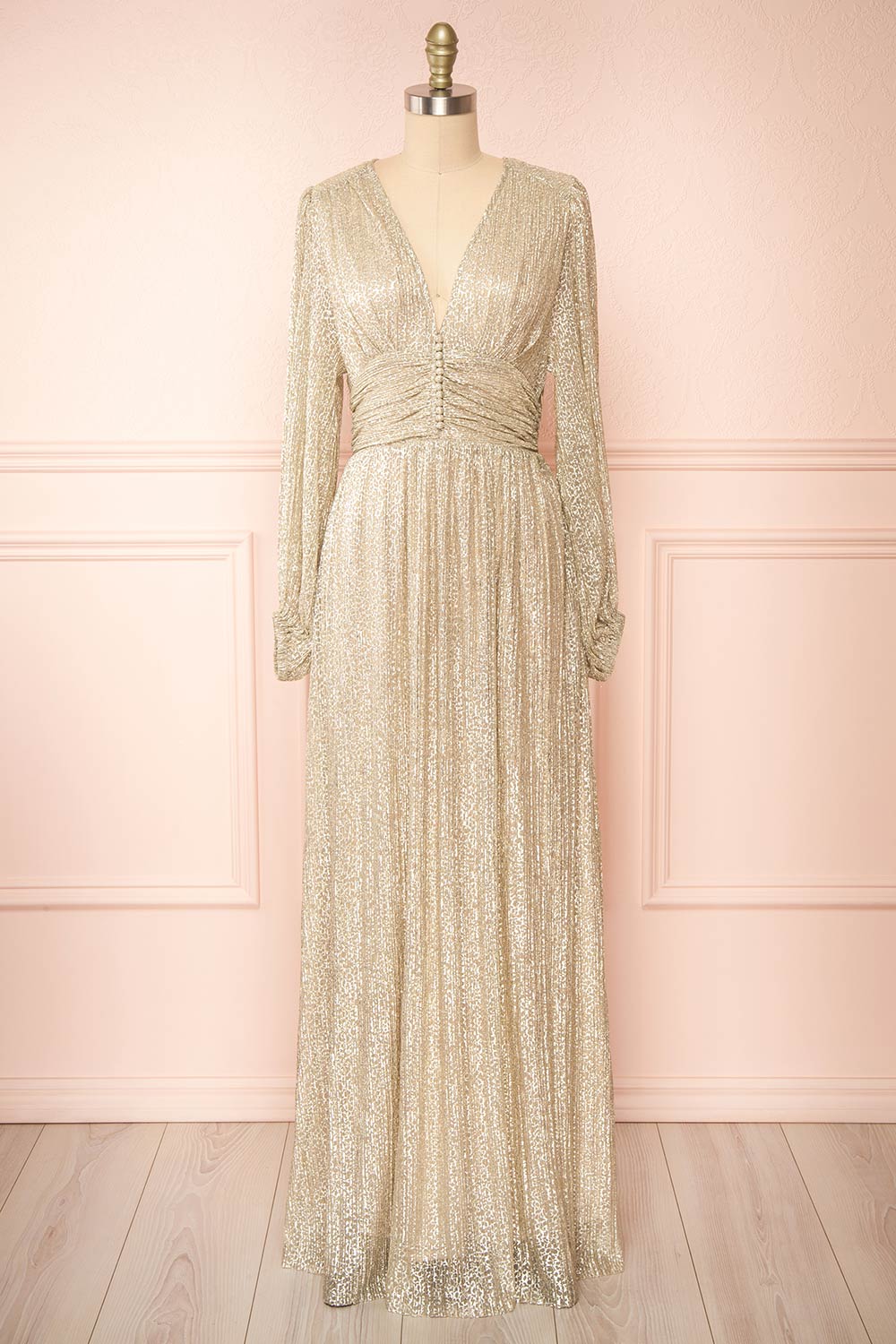 Kennedy Shimmery Patterned Maxi Dress | Boutique 1861