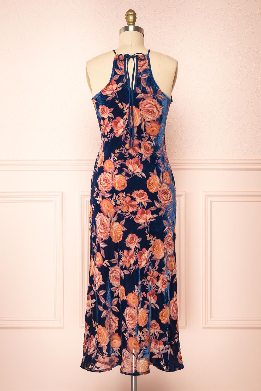 Kettia Floral Halter Dress | Boutique 1861 back view