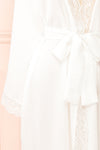 Kiliana Long Ivory Kimono w/ Lace Trim | Boutique 1861 sleeve