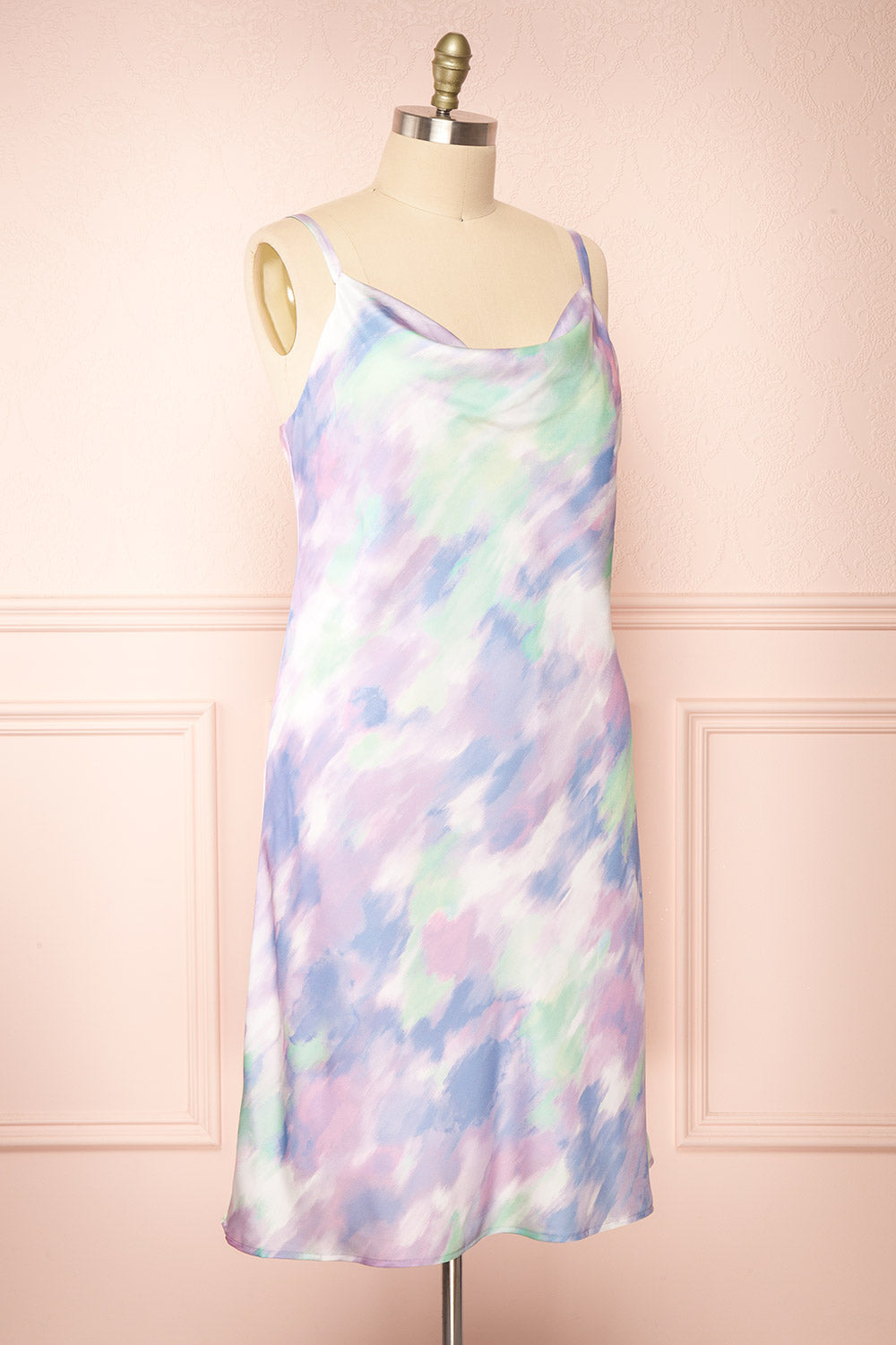 Kinny Tie-Dye Cowl Neck Midi Dress | Boutique 1861 side view