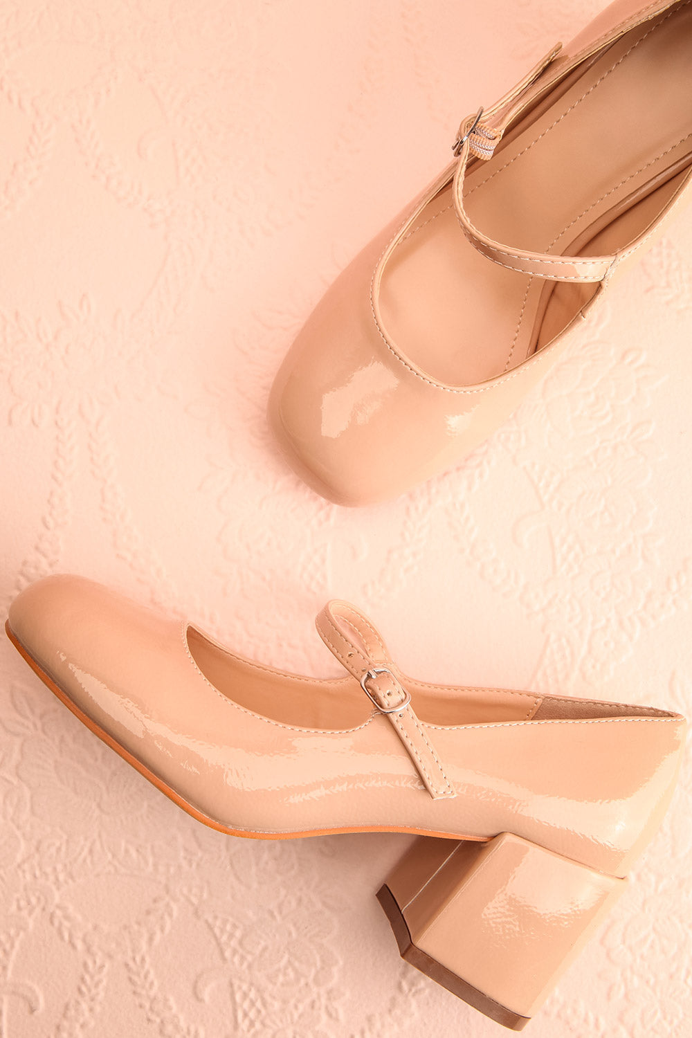 Koolina Beige Mary Jane Platforms | Boutique 1861 flat view