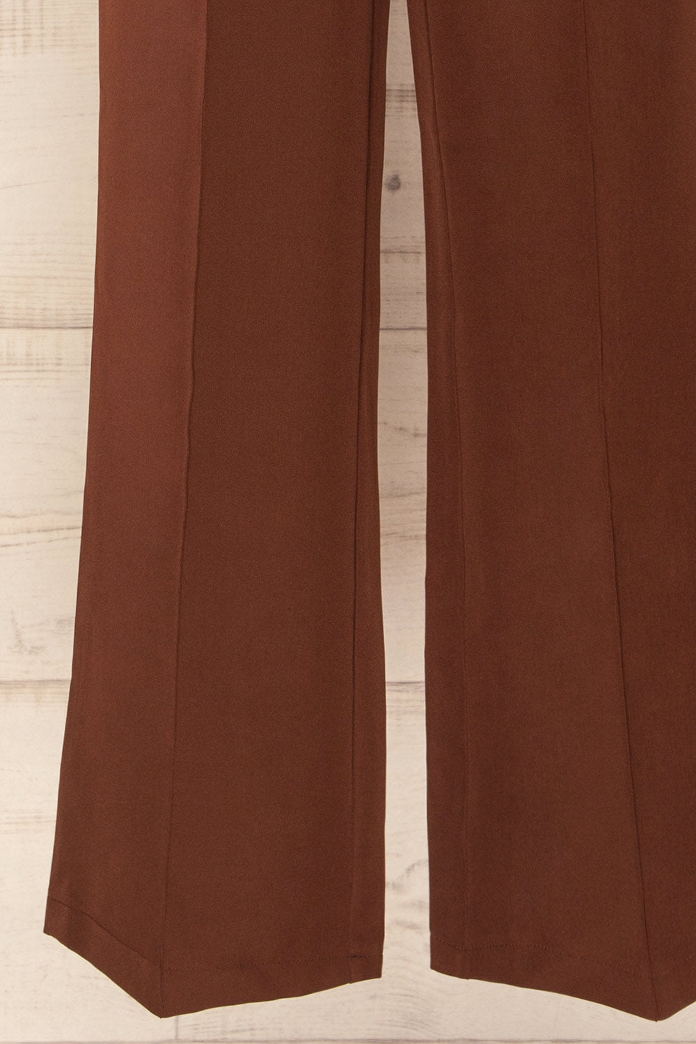 Korcula Brown High Waisted Wide Leg Pants | La petite garçonne bottom