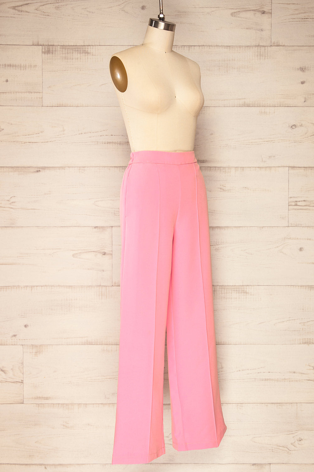 Korcula Pink High Waisted Wide Leg Pants | La petite garçonne side view