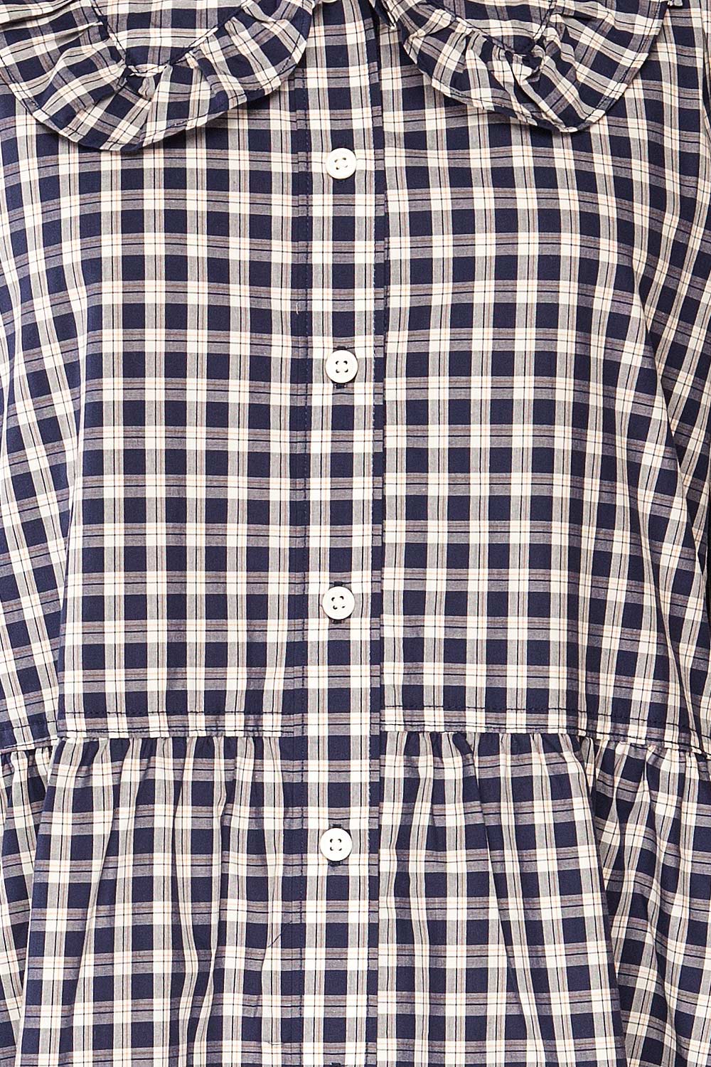 Koronowo Long Sleeve Plaid Shirt Dress | La petite garçonne fabric