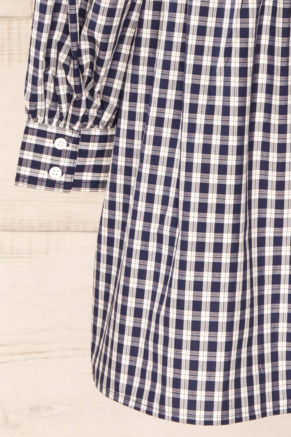 Koronowo Long Sleeve Plaid Shirt Dress | La petite garçonne sleeves back