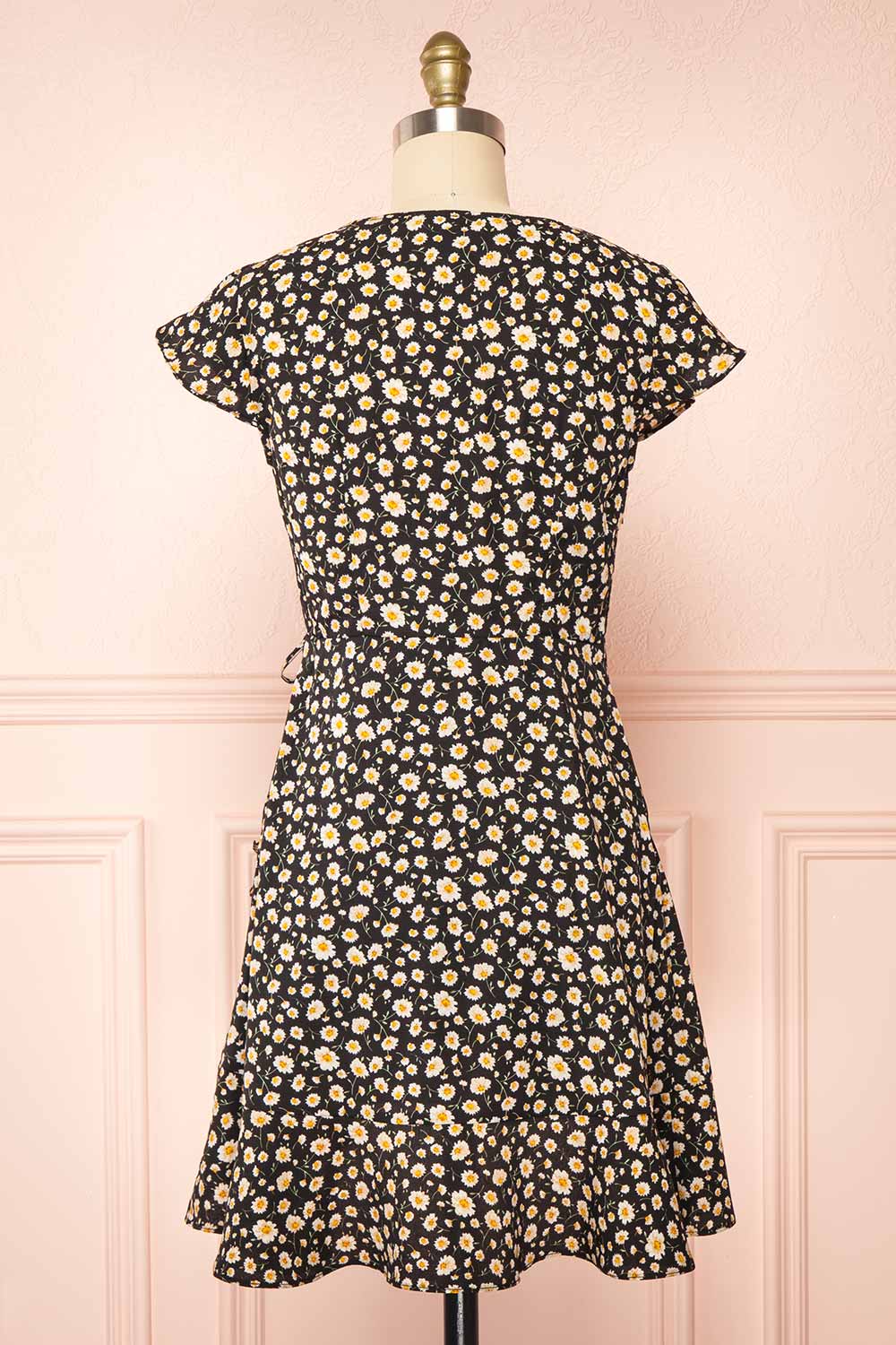 Kraneia Short Faux-Wrap Floral Dress | Boutique 1861 back view
