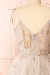 Ksenia A-Line Midi Dress w/ Bird Embroidery | Boutique 1861 front close-up