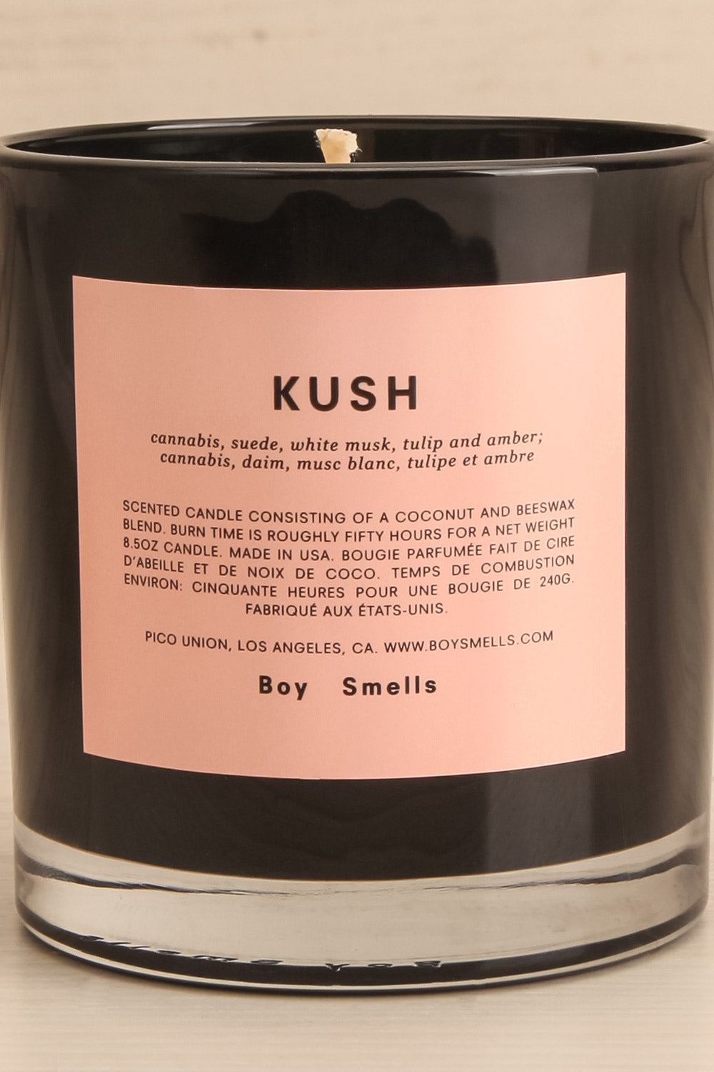 Kush Candle | Maison garçonne close-up