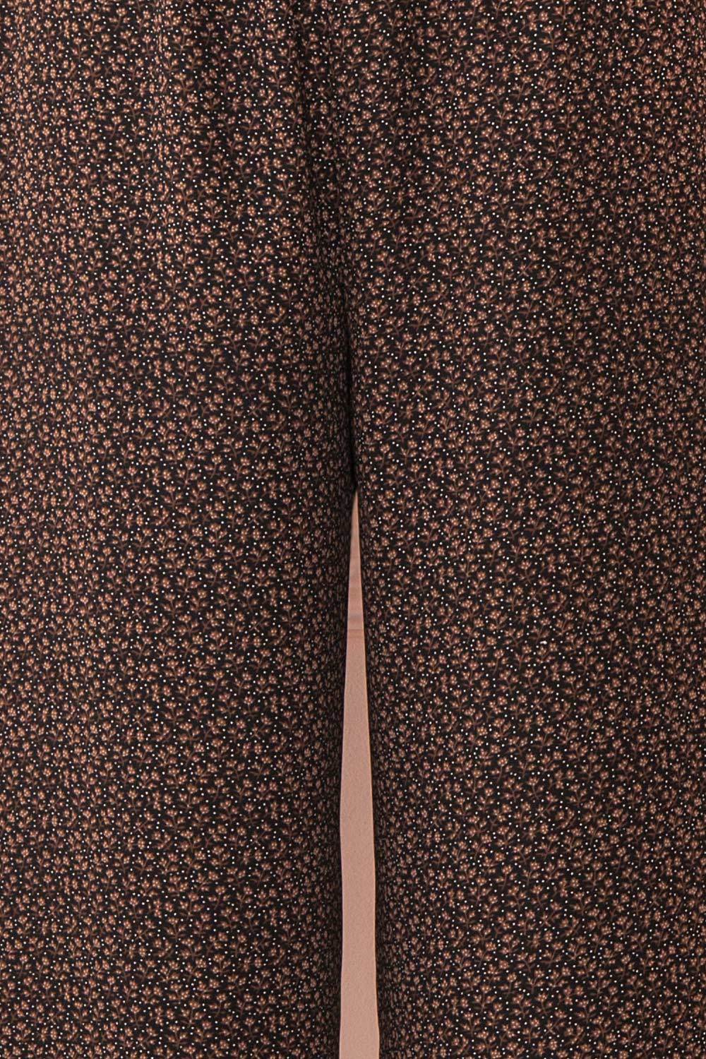 Labiszyn Brown Floral Jumpsuit | Combinaison fabric | Boutique 1861