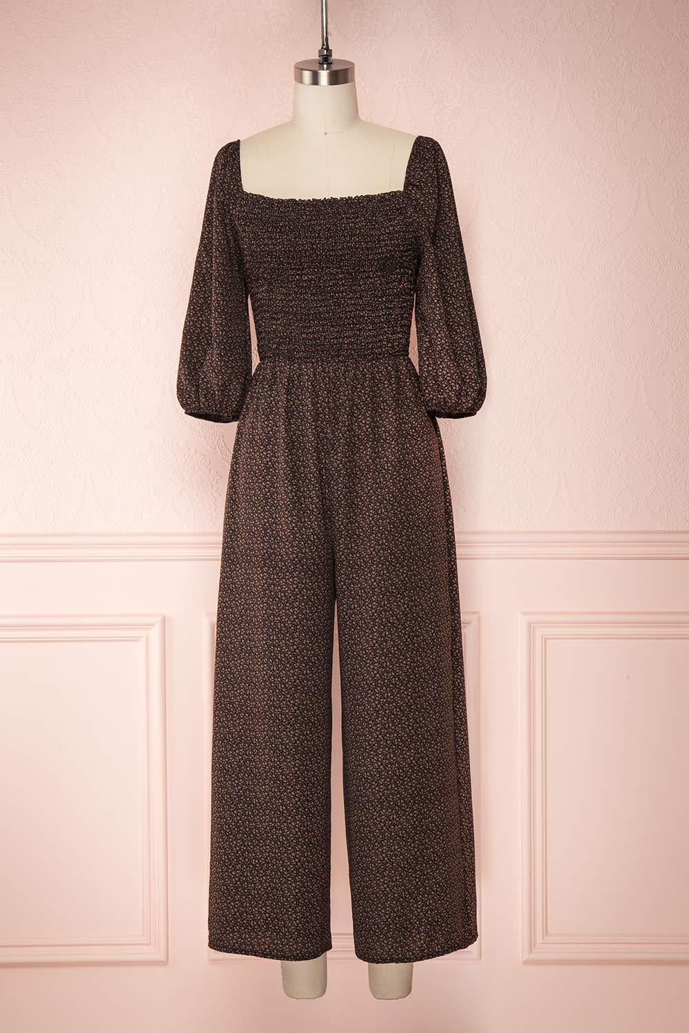 Labiszyn Brown Floral Jumpsuit | Combinaison | Boutique 1861