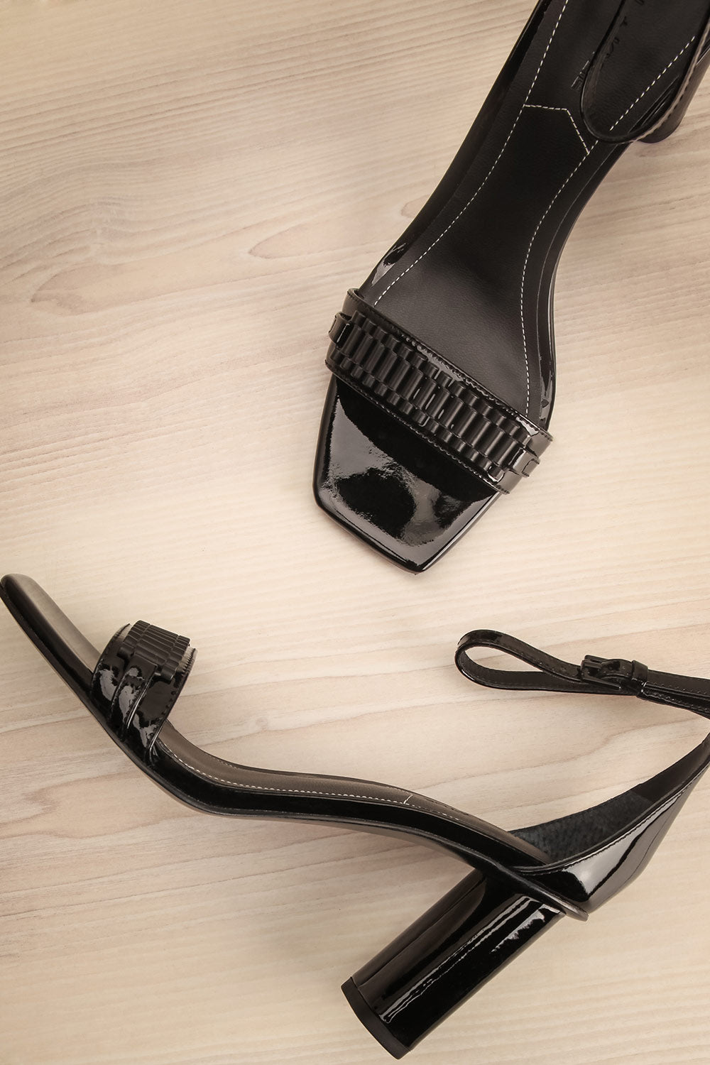 Lakonia Black Heeled Sandals flat lay | La Petite Garçonne Chpt. 2
