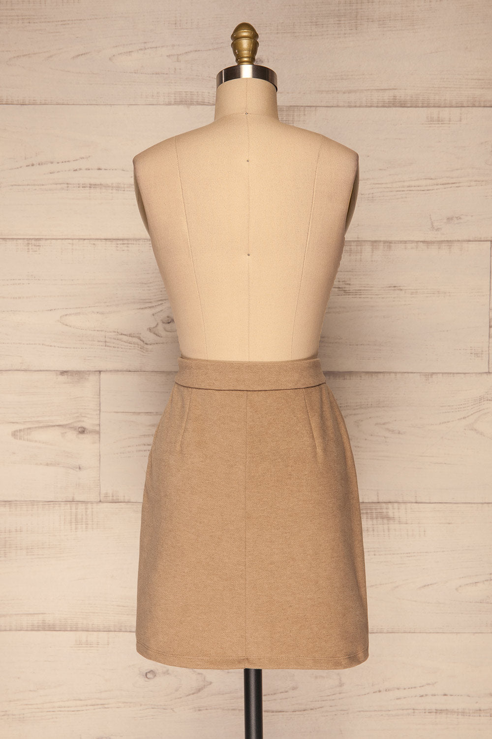 Lakshmi Beige Felt Skirt | Jupe Courte | La Petite Garçonne back view