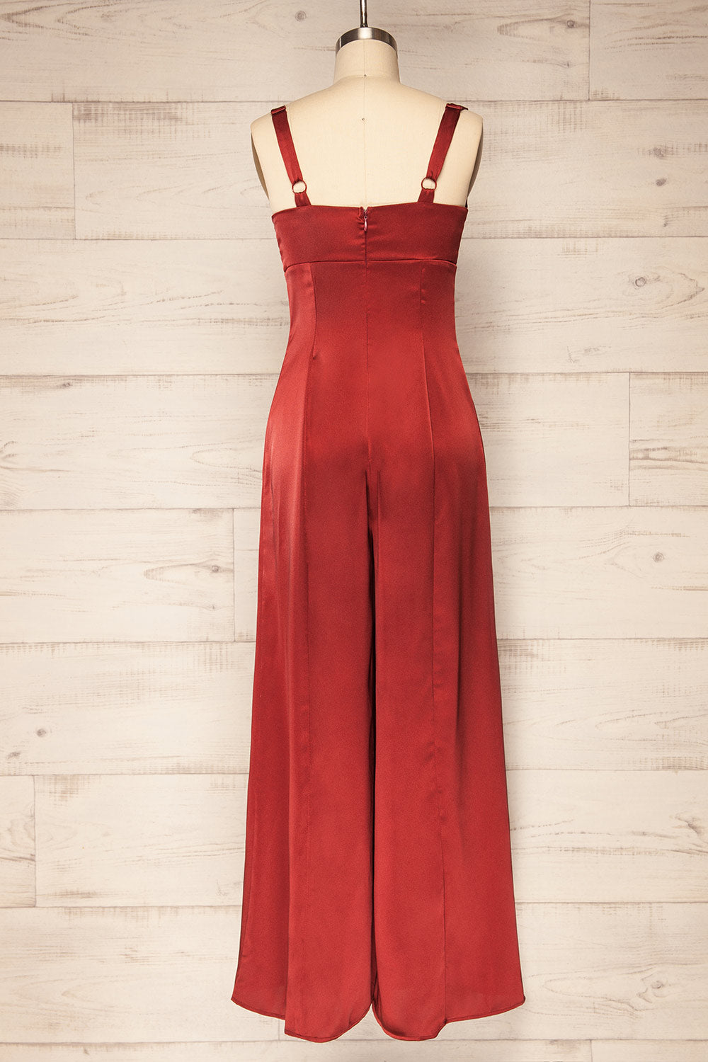 Laloux Satin Wide Leg Jumpsuit | La petite garçonne back view