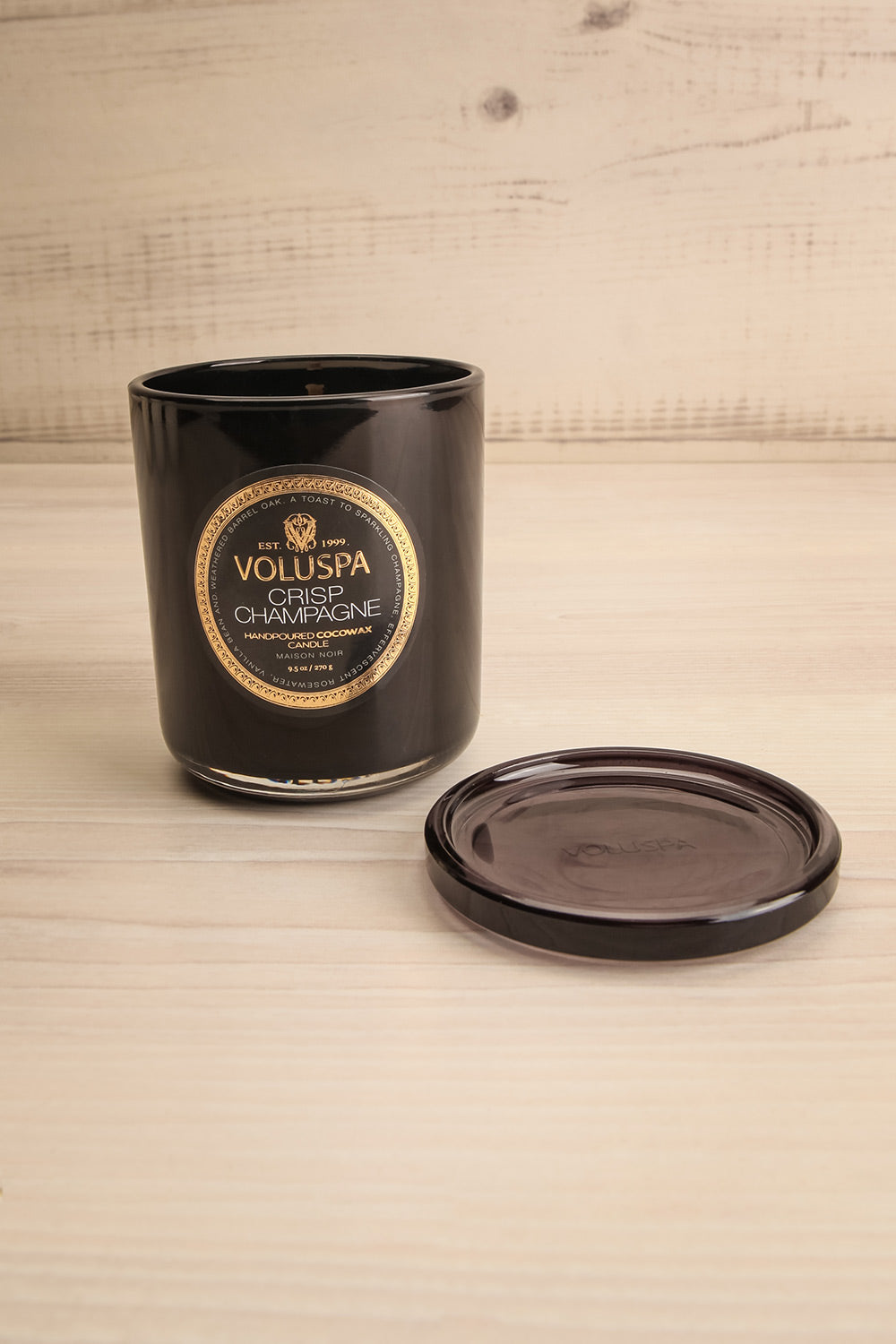 Large Classic Candle Crisp Champagne by Voluspa | La petite garçonne open