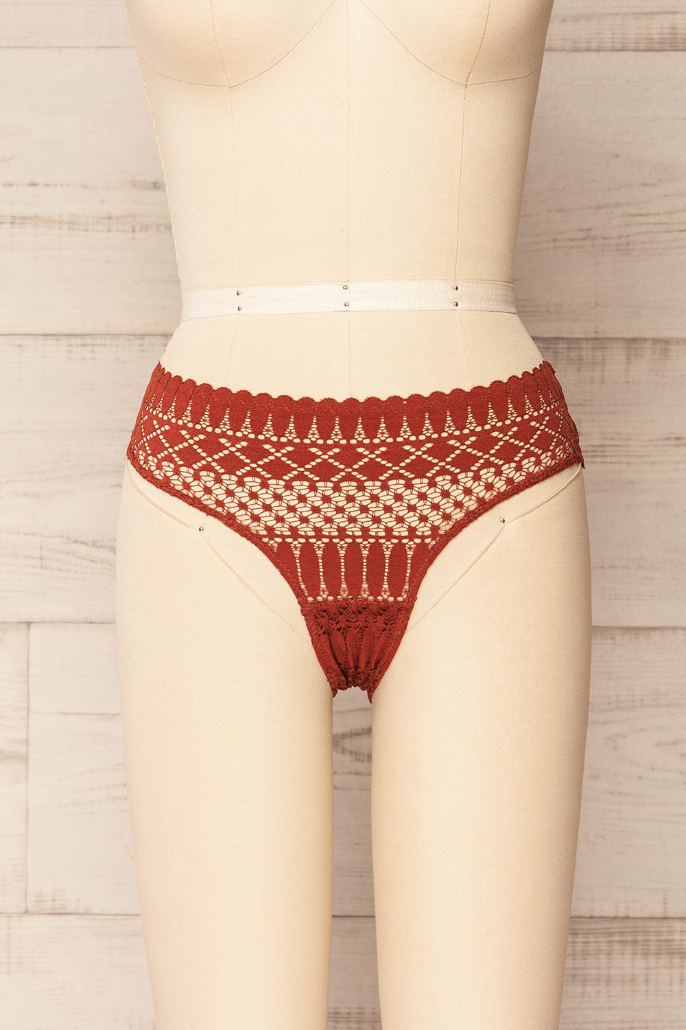 Larvik Orange Lace Underwear | La petite garçonne front view